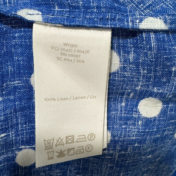 Boden Rae Dress in blue and white pokadots 6 - Picture 4 of 6